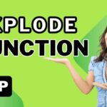 PHP explode function